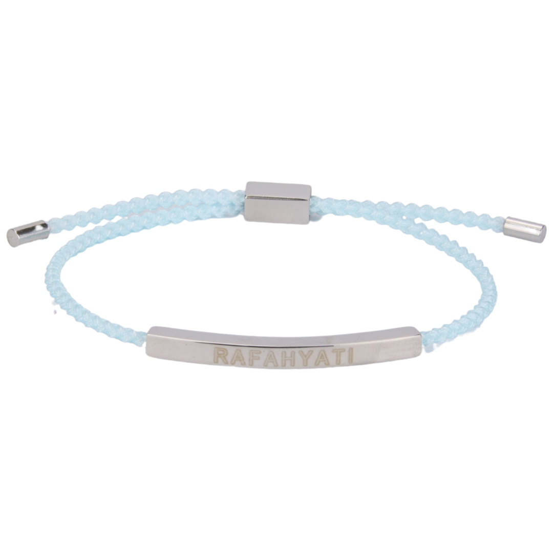 Bracelet Cordon Bleu Ciel Tressé