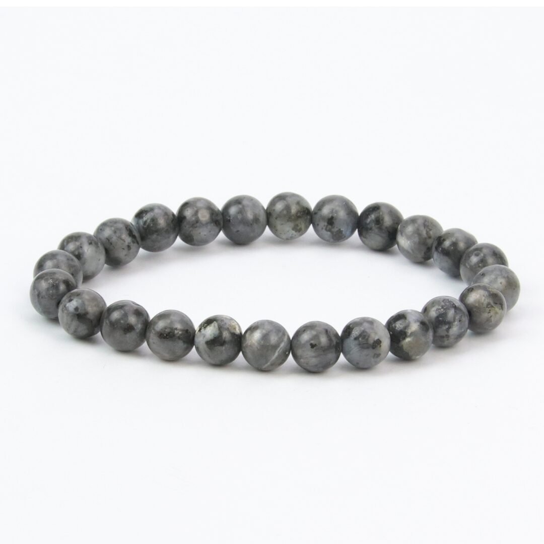 Bracelet en Pierre Naturelle Grise 8mm