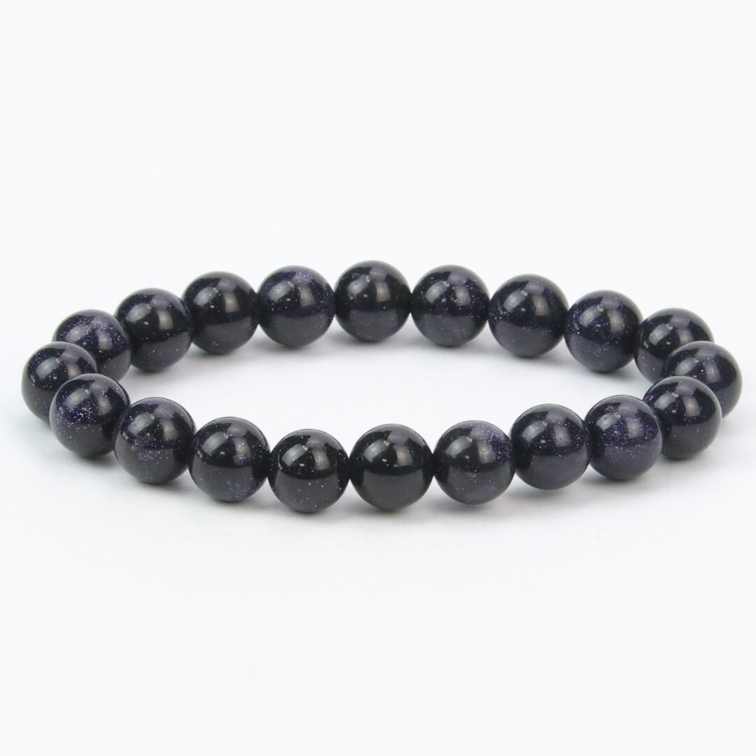 Bracelet en Pierre Naturelle Sable Bleu 10mm