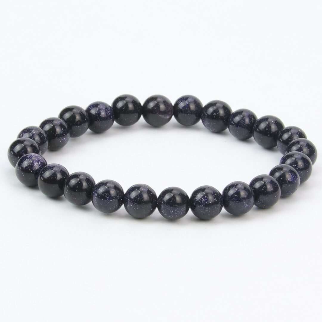 Bracelet en Pierre de Sable noir 8mm